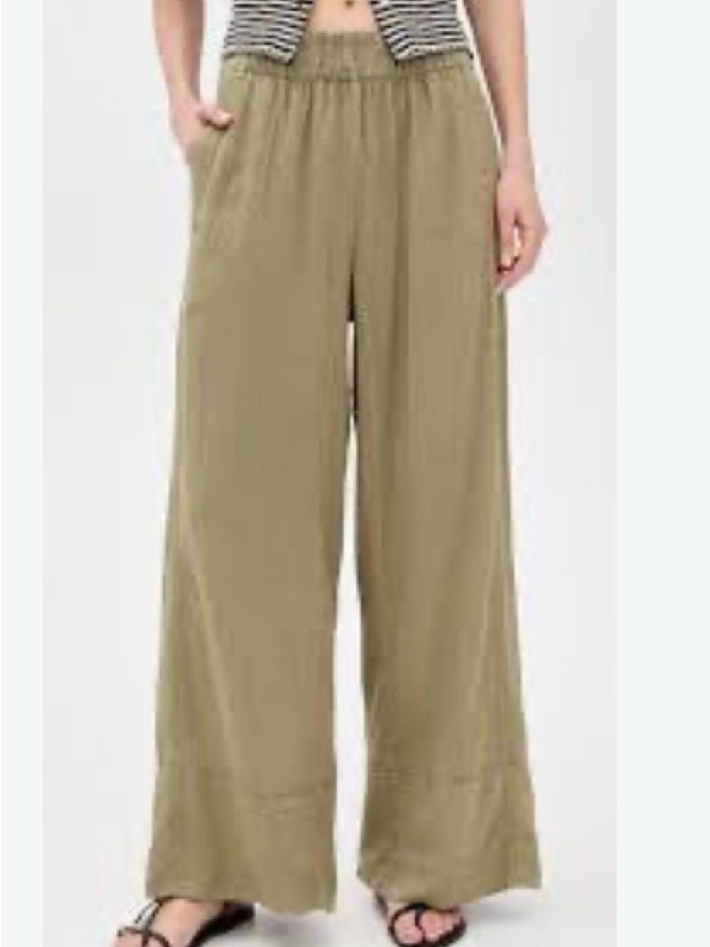 Free People Days End linen pull on  pants. NWT inseam 29”